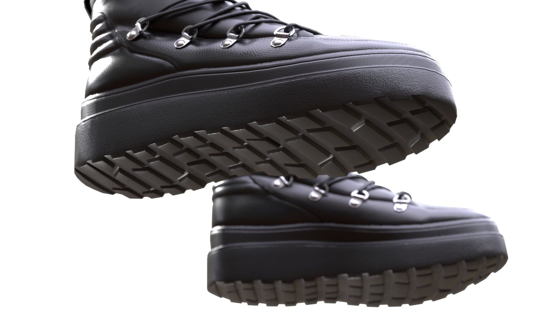 Boots Low-poly 3D model_8