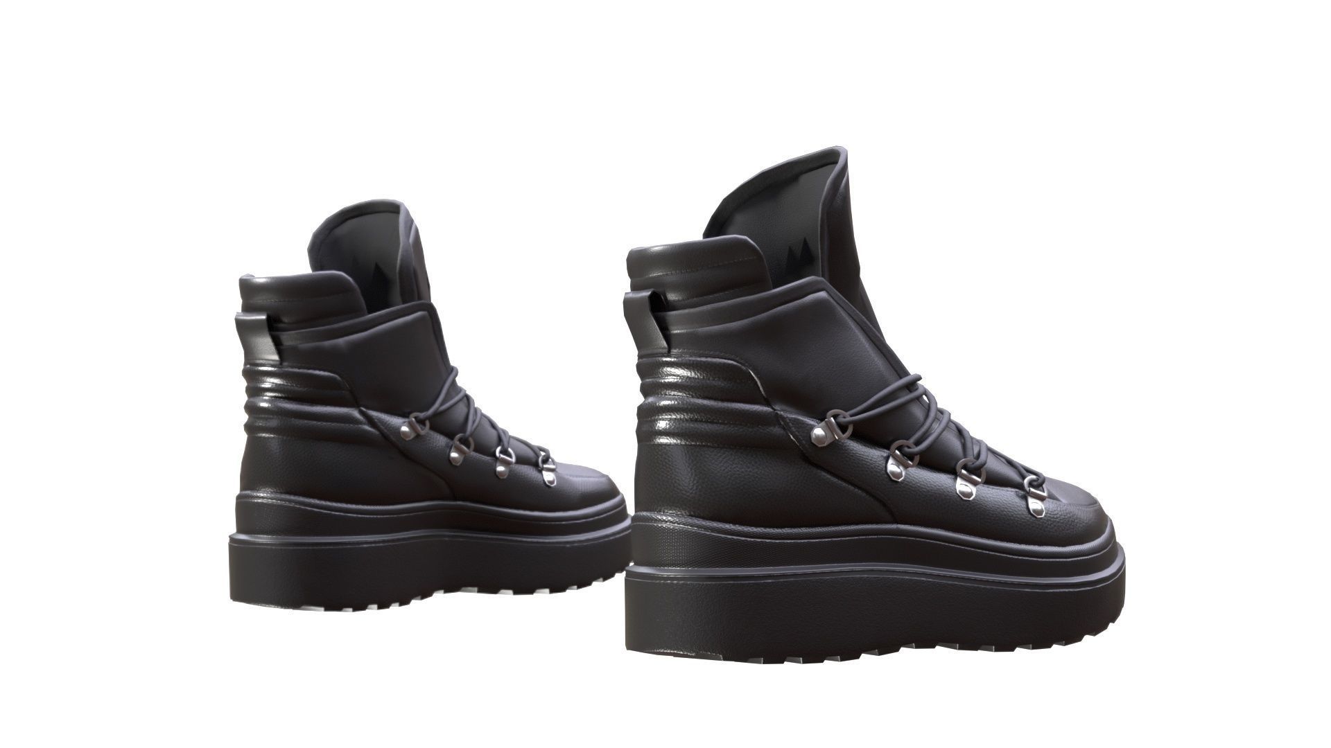 Boots Low-poly 3D model_5