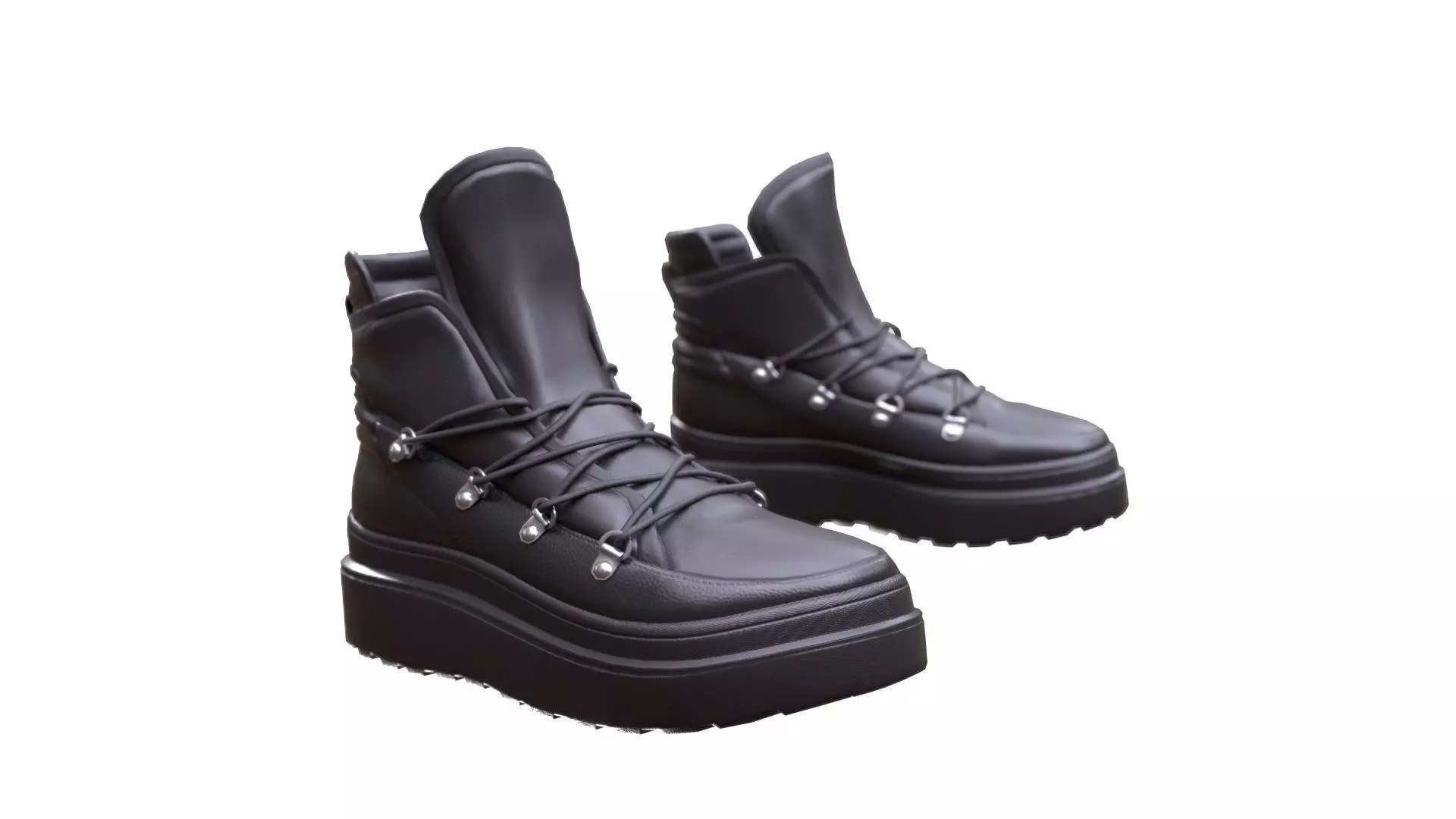 Boots Low-poly 3D model_0