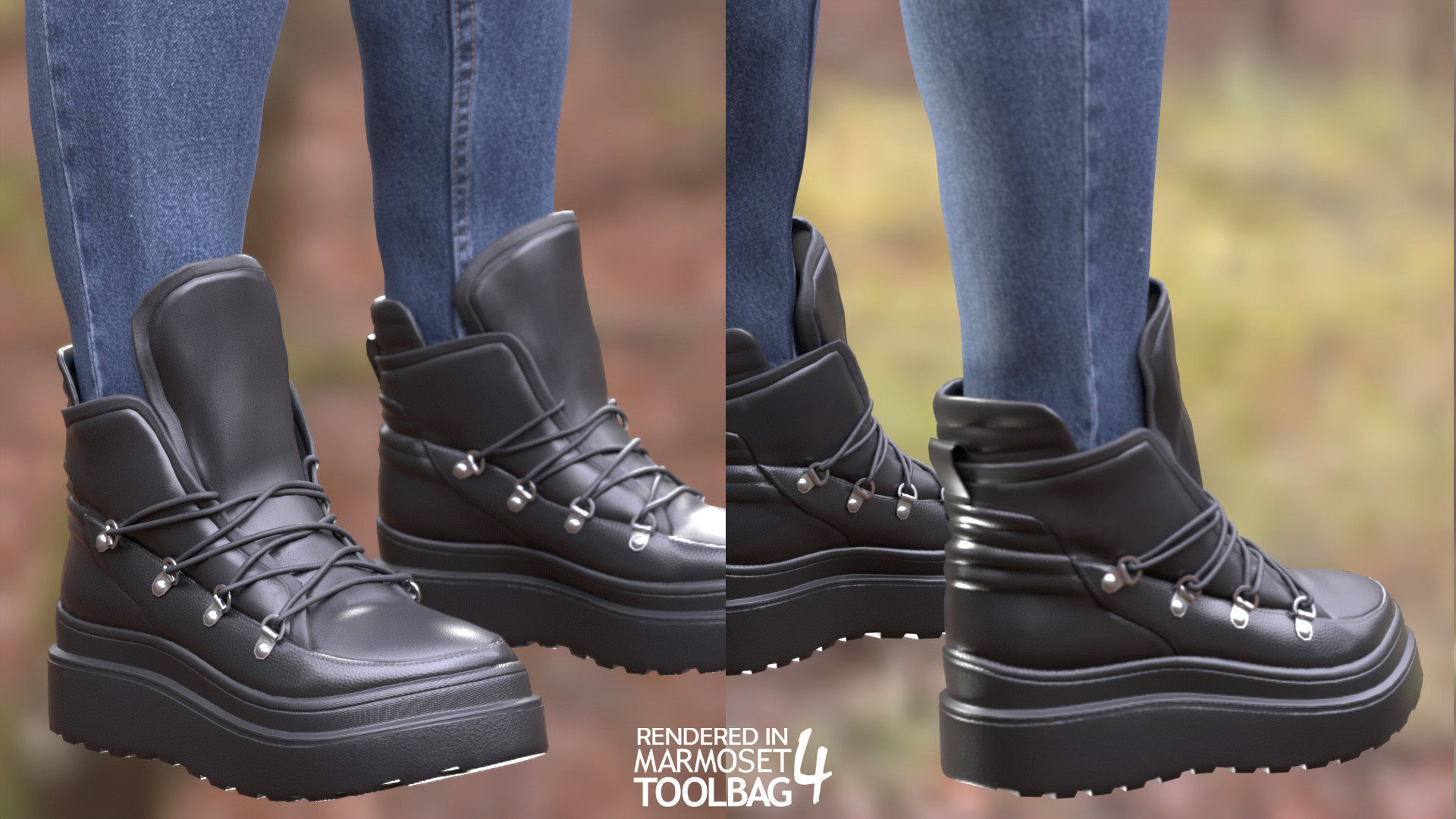 Boots Low-poly 3D model_2