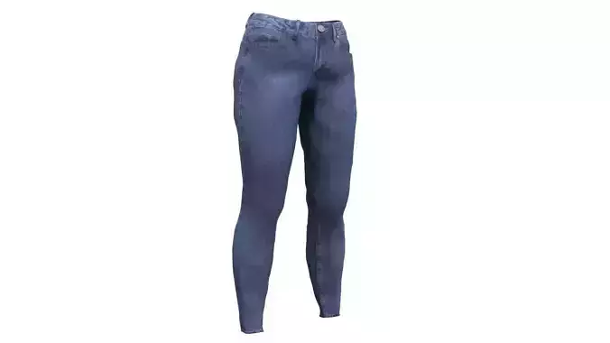 Female Jeans 1 Low-poly 3D model Female Jeans 1 Low-poly 3D model