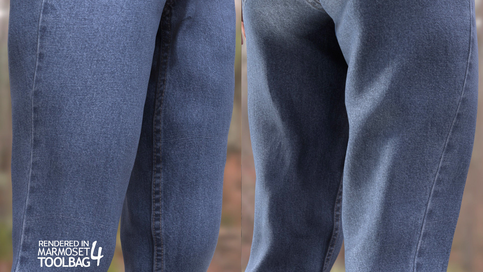 Female Jeans 1 Low-poly 3D model_4