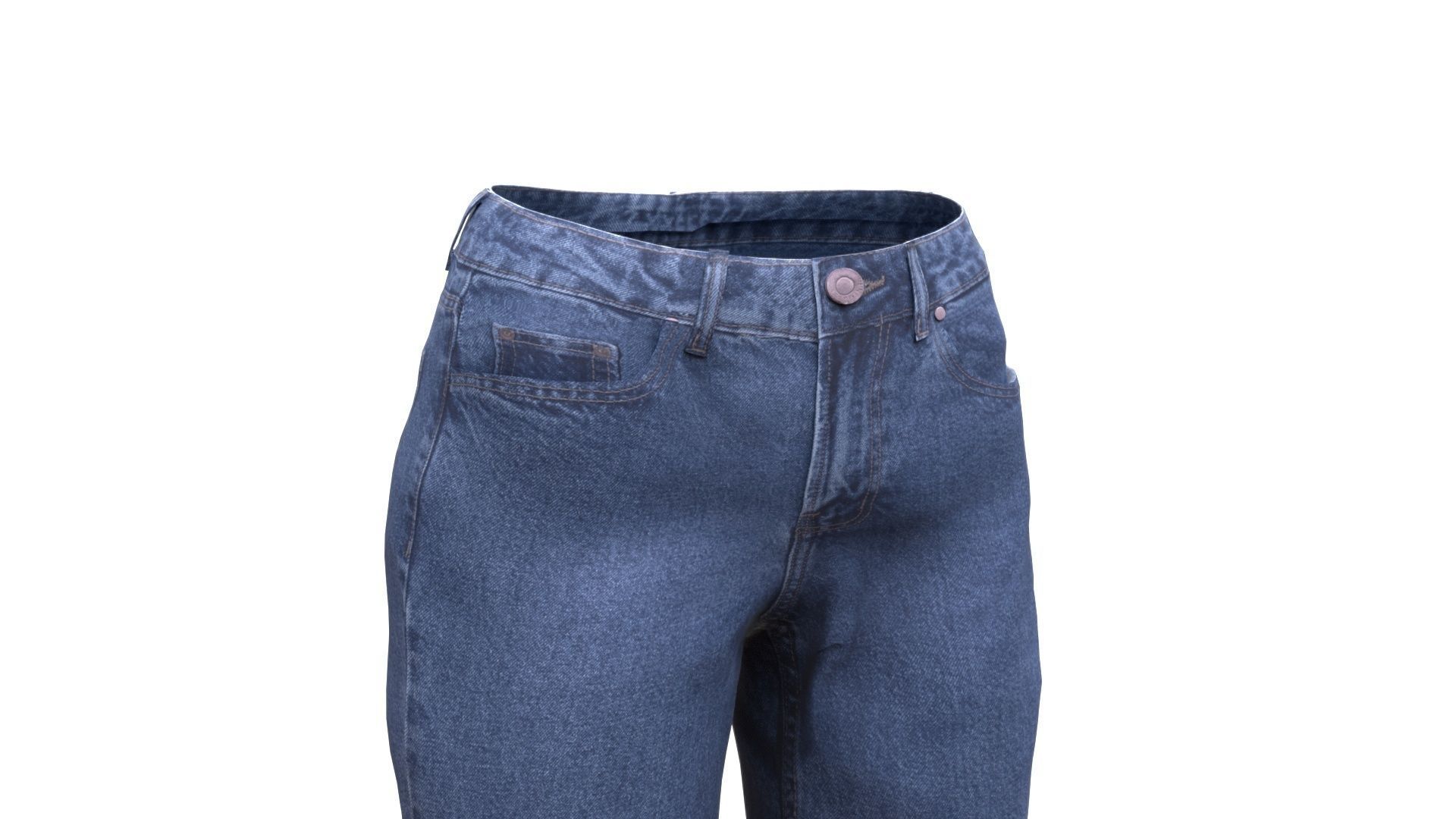 Female Jeans 1 Low-poly 3D model_11