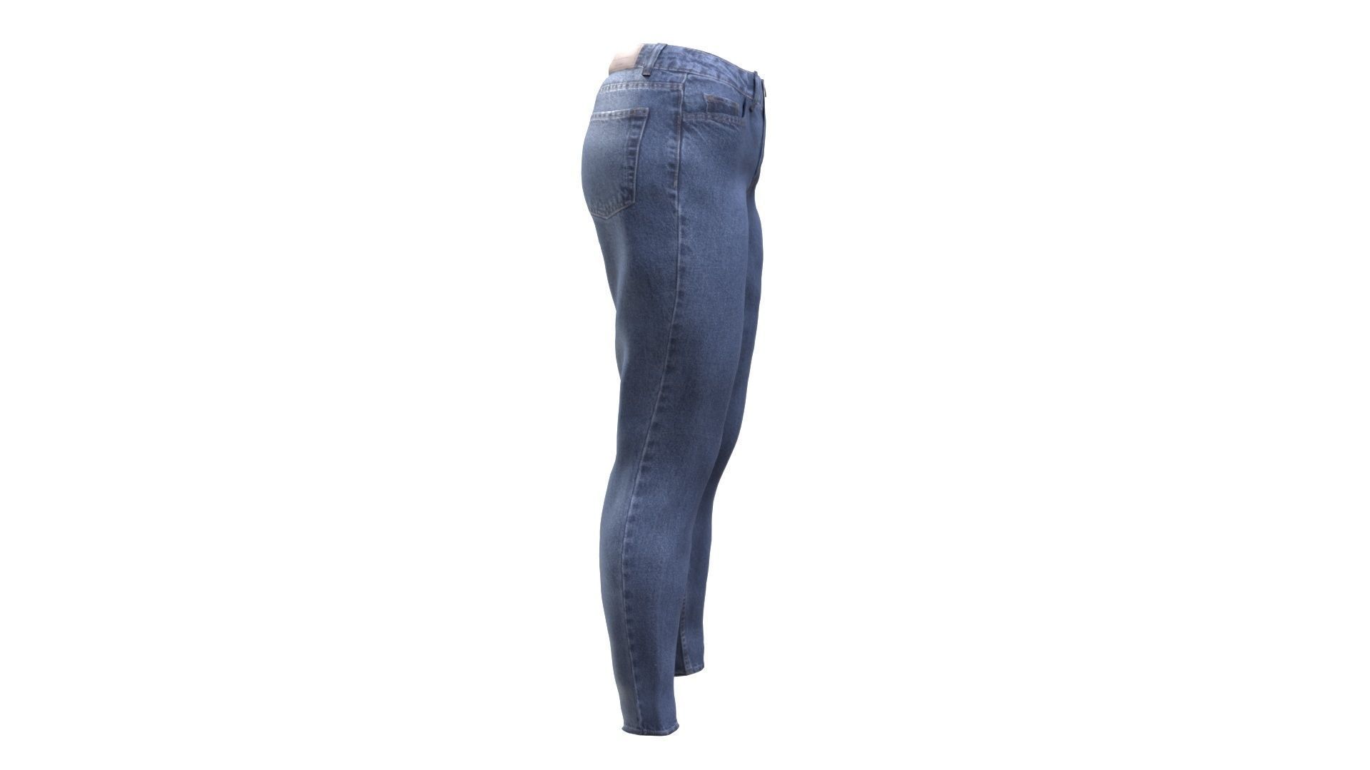 Female Jeans 1 Low-poly 3D model_9