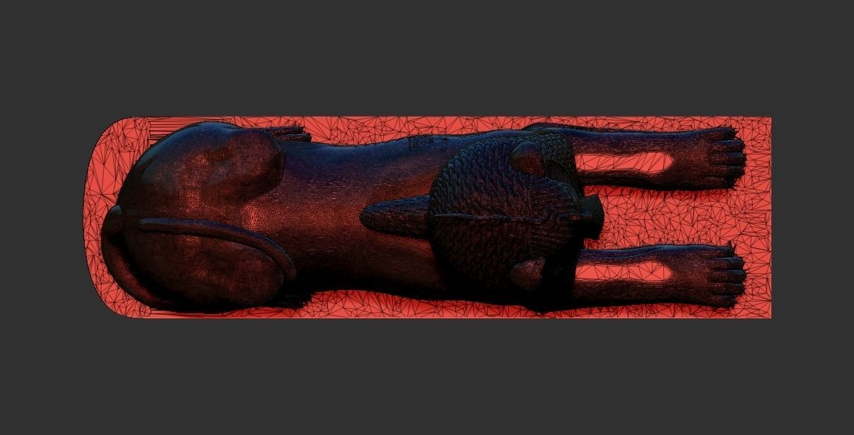 Sphinx of Amenemhat III statue 3d printable model 3D print model_8