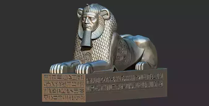 Sphinx of Amenemhat III statue 3d printable model 3D print model
