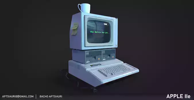 Apple lle vintage computer 