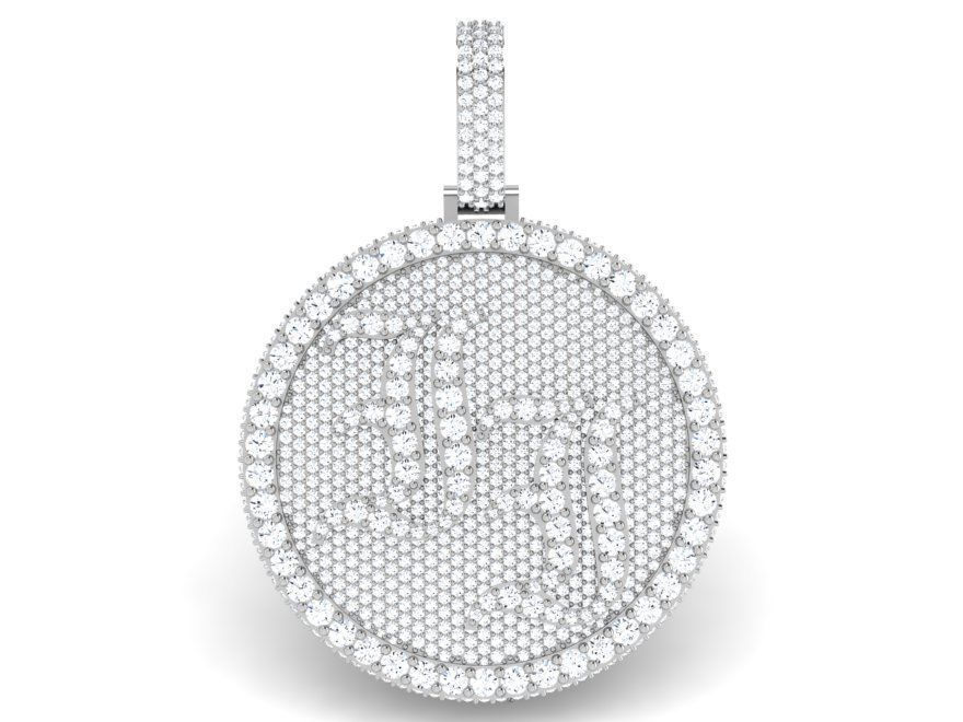 JJ Circle Pendant 4589 3D print model_2