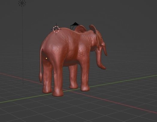  Elephant African PBR texture 3D model_8