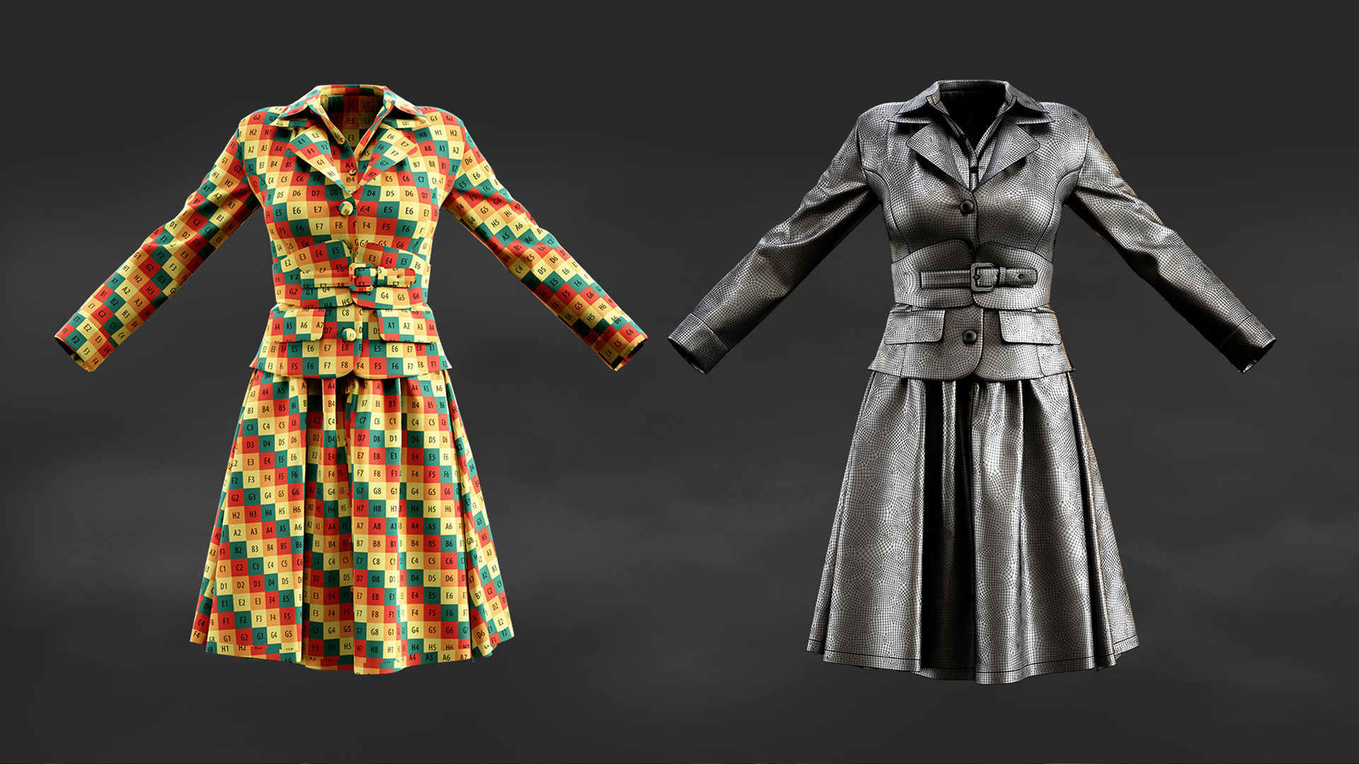 Vintage Outfit 003 3D model_3