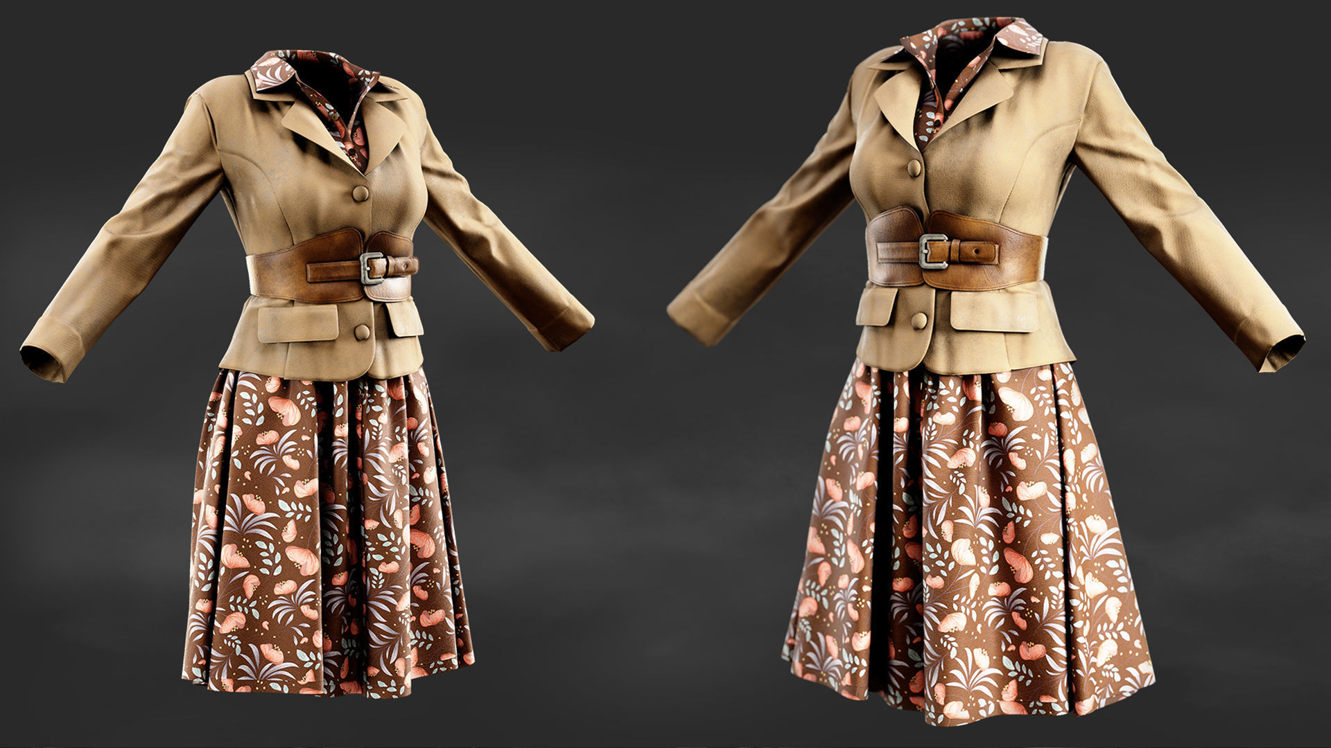 Vintage Outfit 003 3D model_2