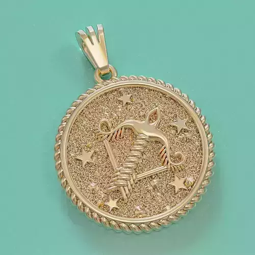 Horoscope Sagittarius pendant 3D print model