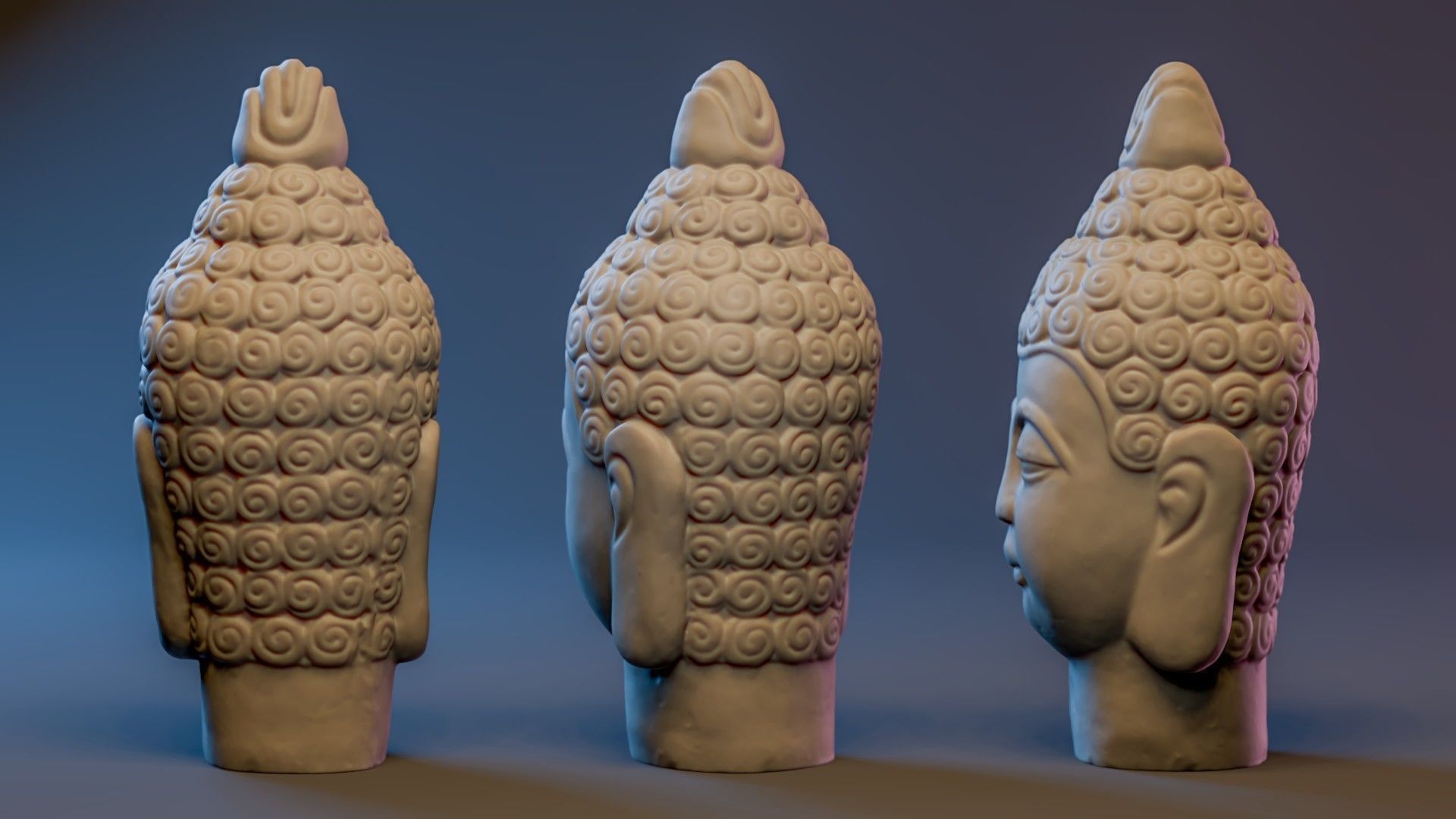 Buddha Statue - Printable STL 3D print model_5