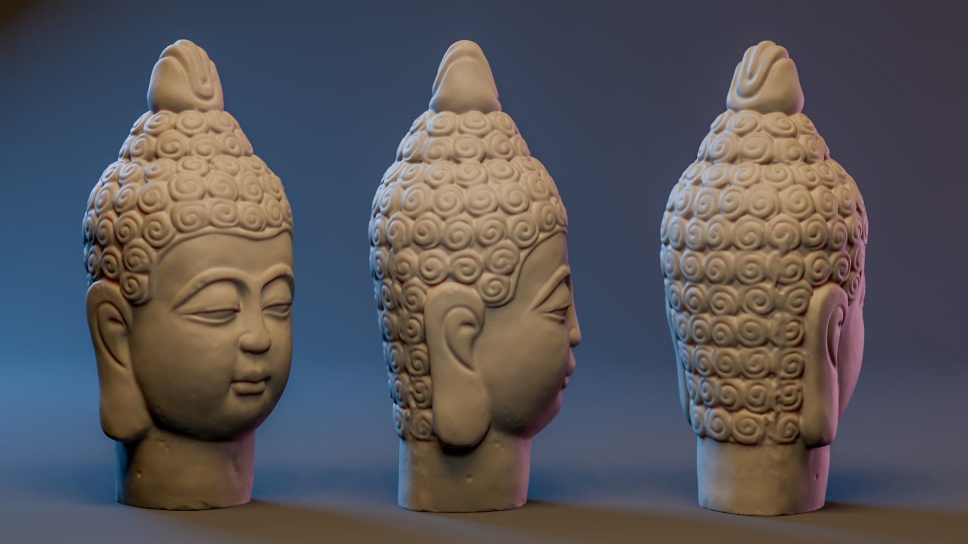 Buddha Statue - Printable STL 3D print model_3