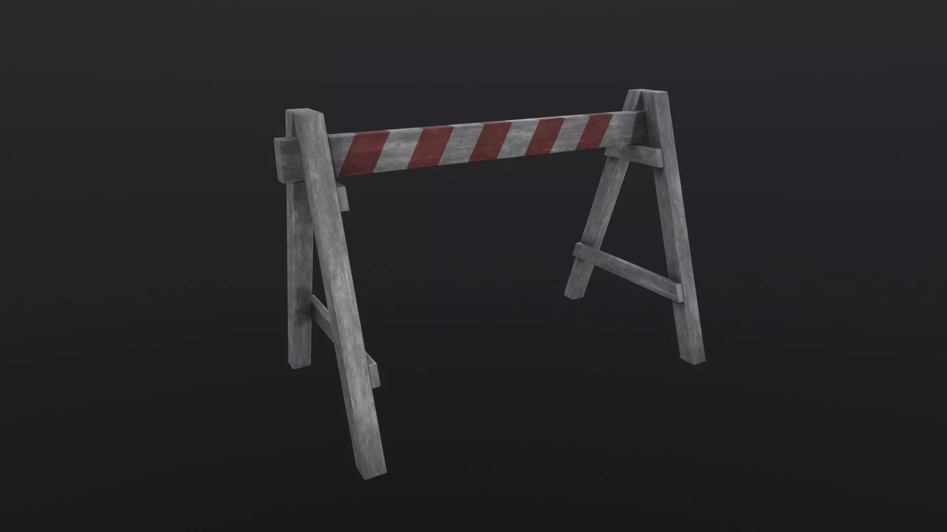 Wood Barricade 3D Model Low-poly 3D model_0