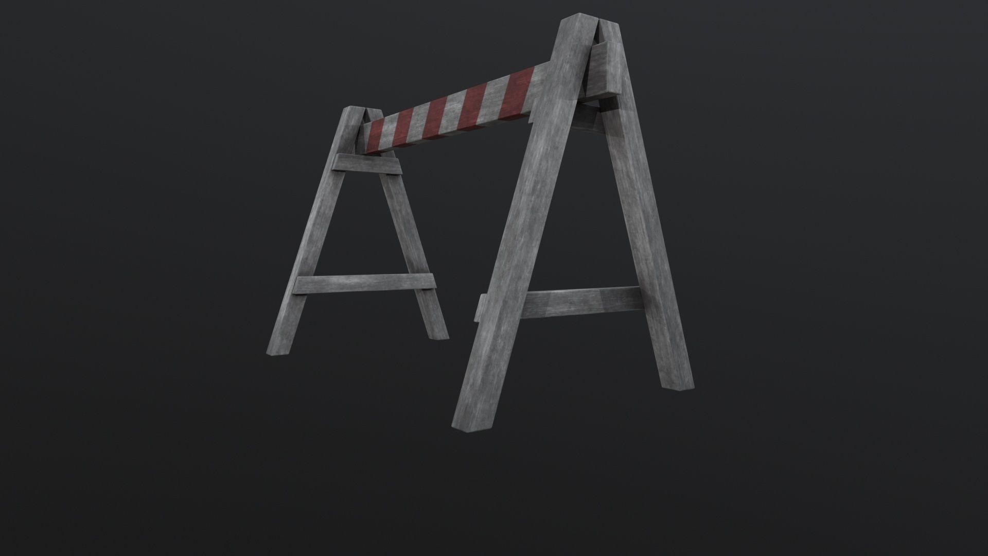 Wood Barricade 3D Model Low-poly 3D model_6
