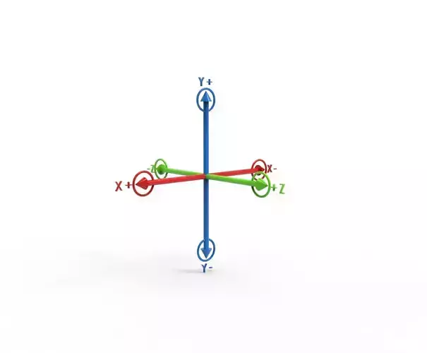 3rd axis Low-poly 3D model