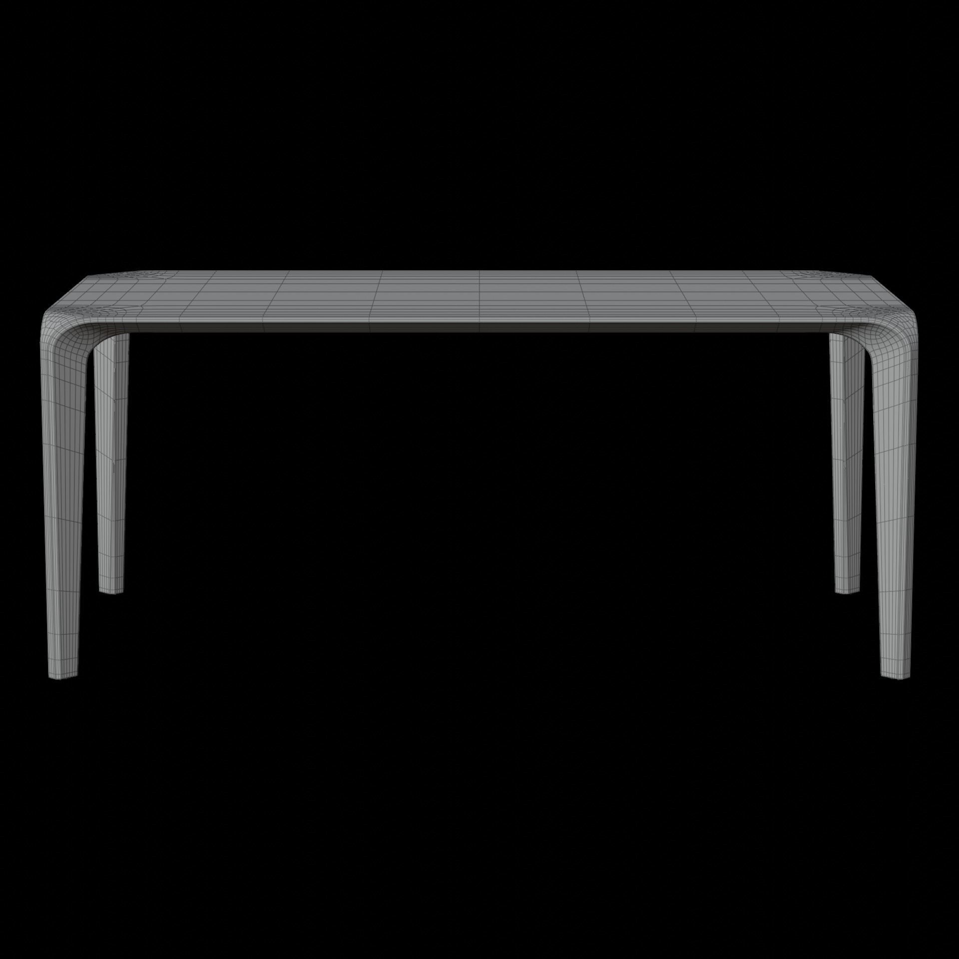 Wooden Dining Table 3D Model Artisan Flow 3D model_6