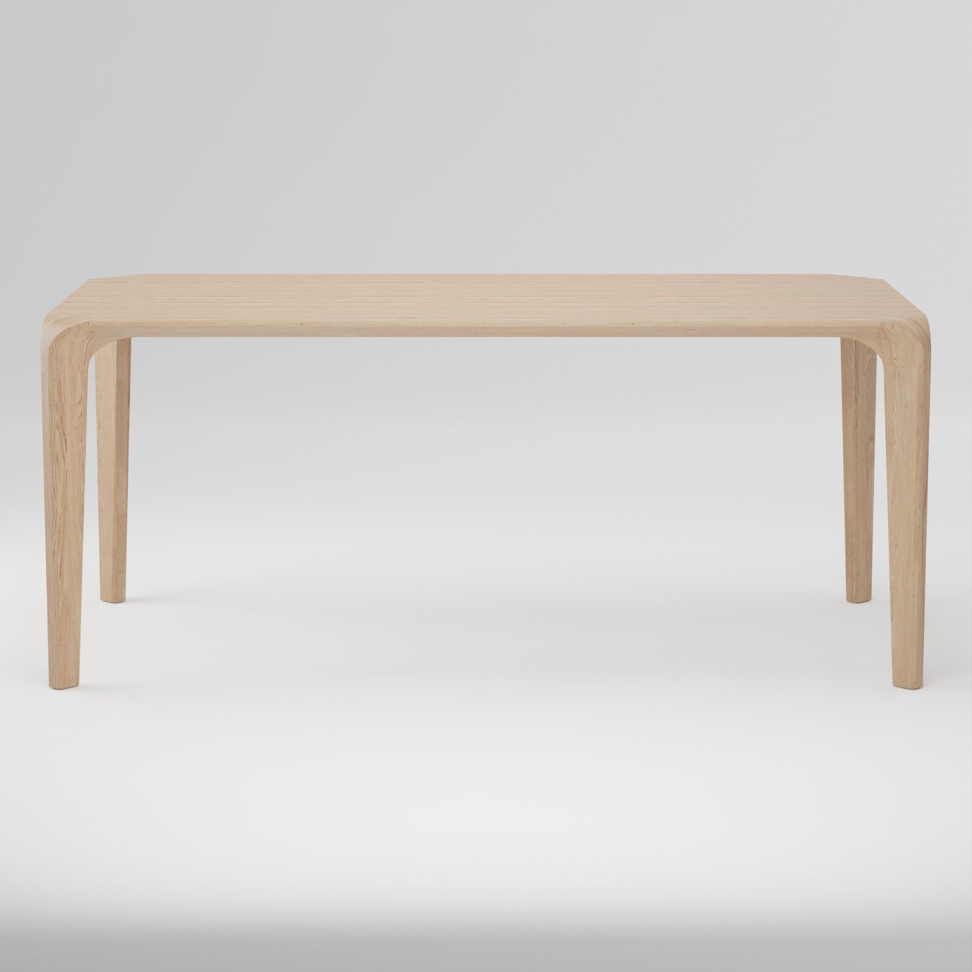 Wooden Dining Table 3D Model Artisan Flow 3D model_2