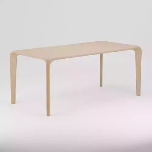 Wooden Dining Table 3D Model Artisan Flow