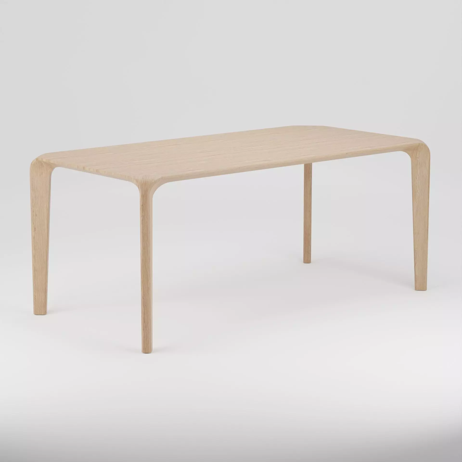 Wooden Dining Table 3D Model Artisan Flow 3D model_0