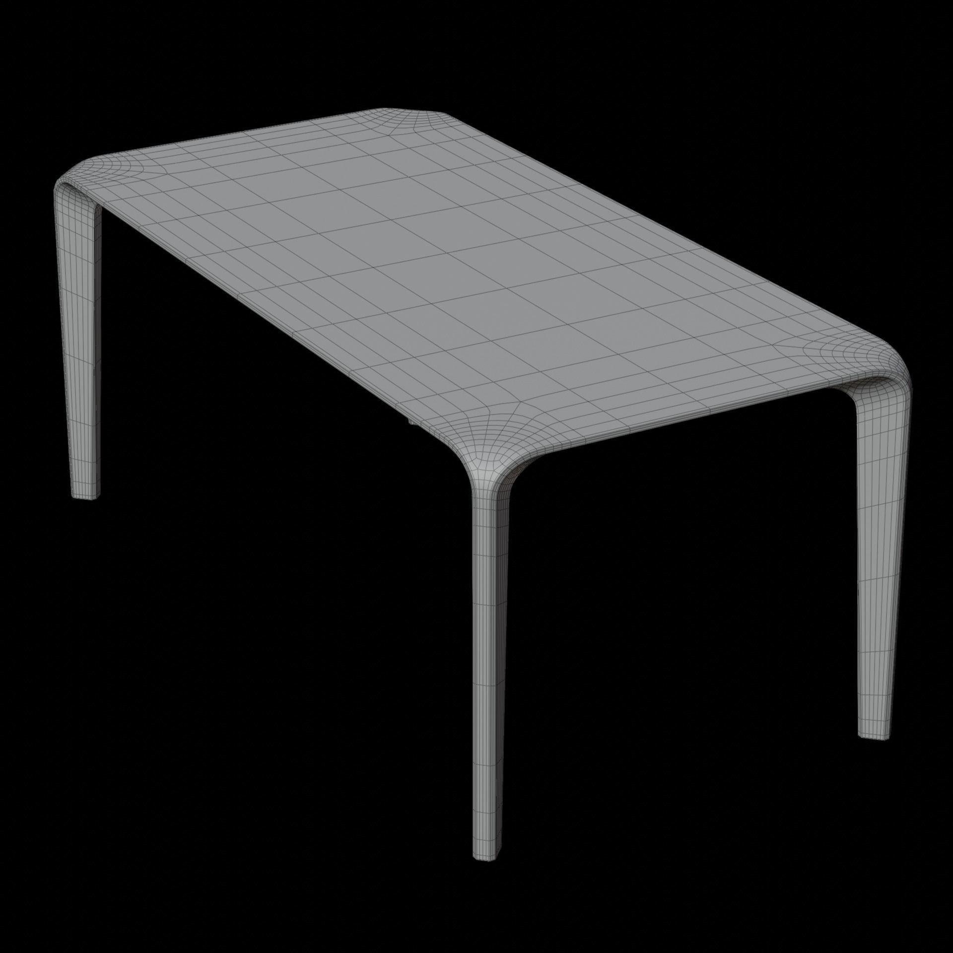 Wooden Dining Table 3D Model Artisan Flow 3D model_5