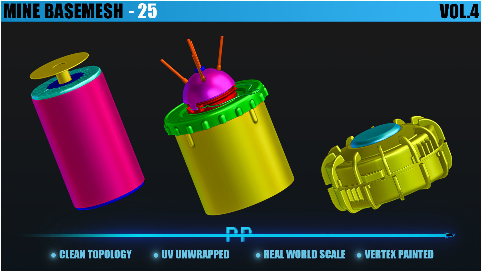 25 Mine basemesh Low-poly 3D model_3