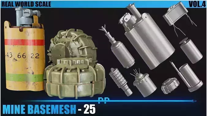 25 Mine basemesh Low-poly 3D model