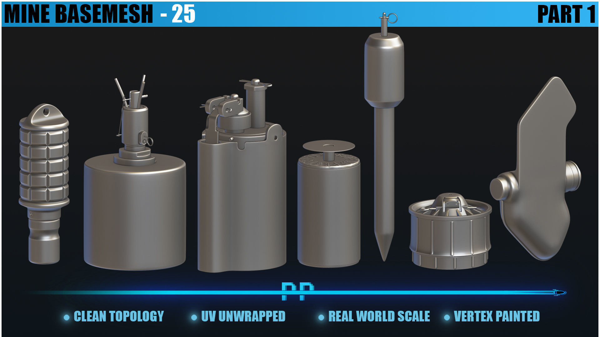 25 Mine basemesh Low-poly 3D model_5