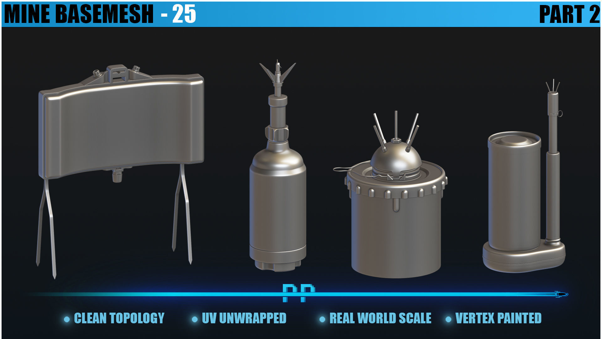25 Mine basemesh Low-poly 3D model_6