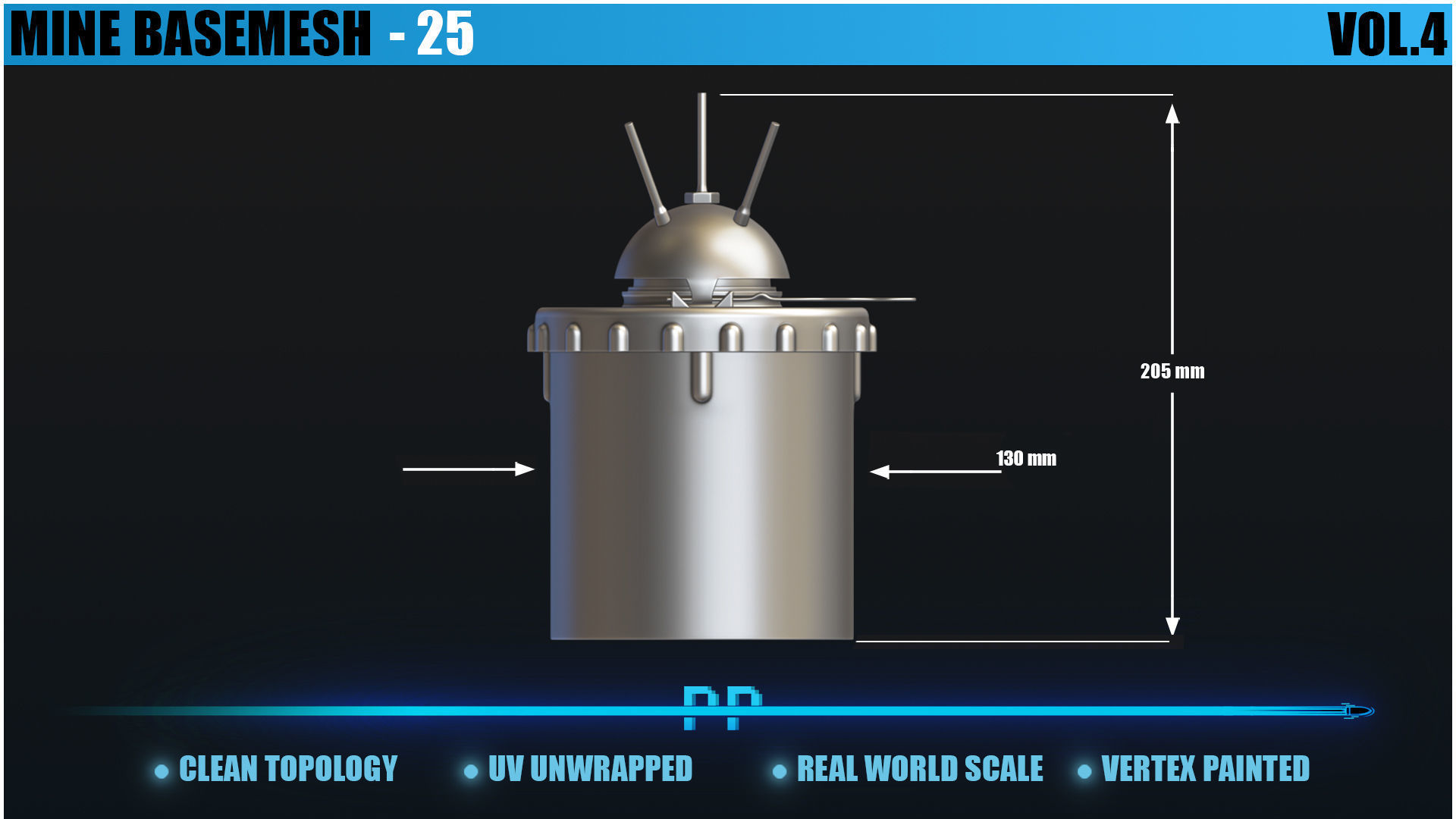 25 Mine basemesh Low-poly 3D model_4