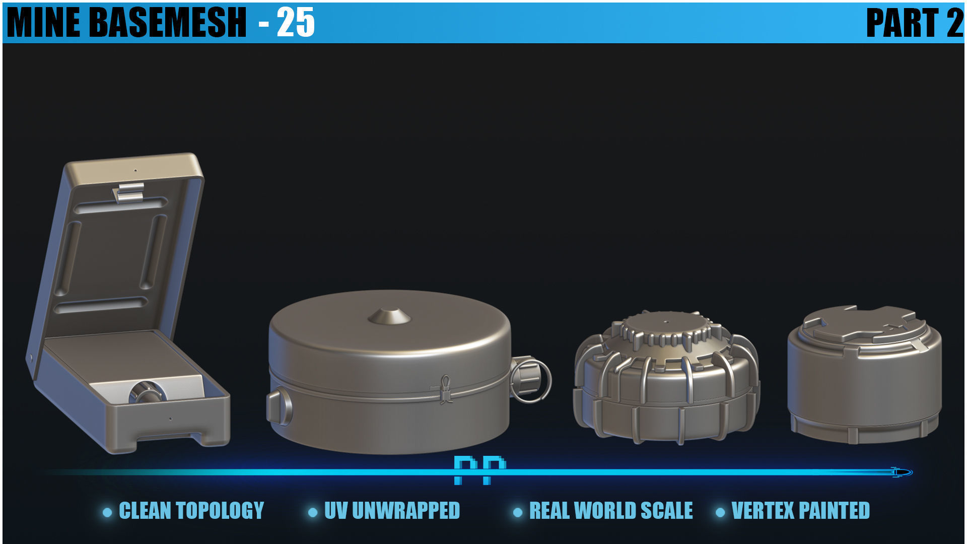 25 Mine basemesh Low-poly 3D model_7
