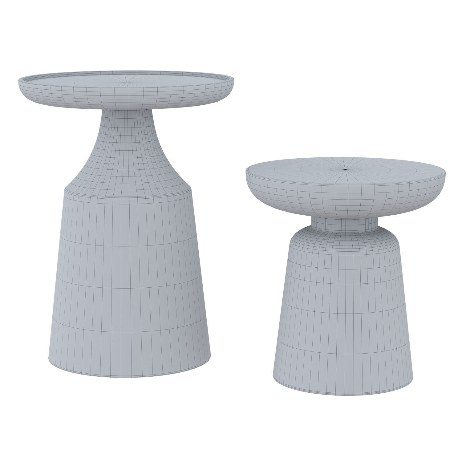 Side tables Iris and Trapeze 3D model_5