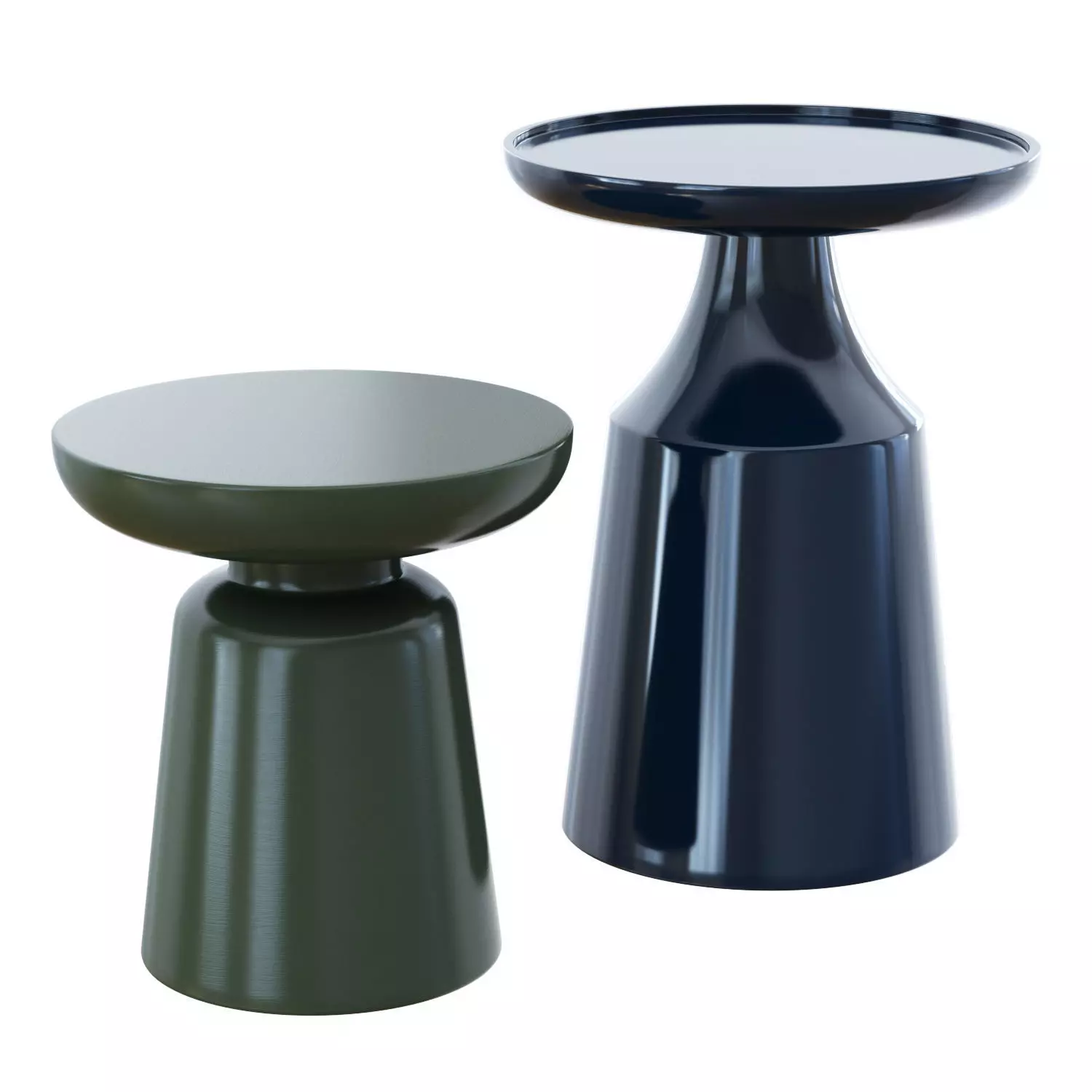 Side tables Iris and Trapeze 3D model_0