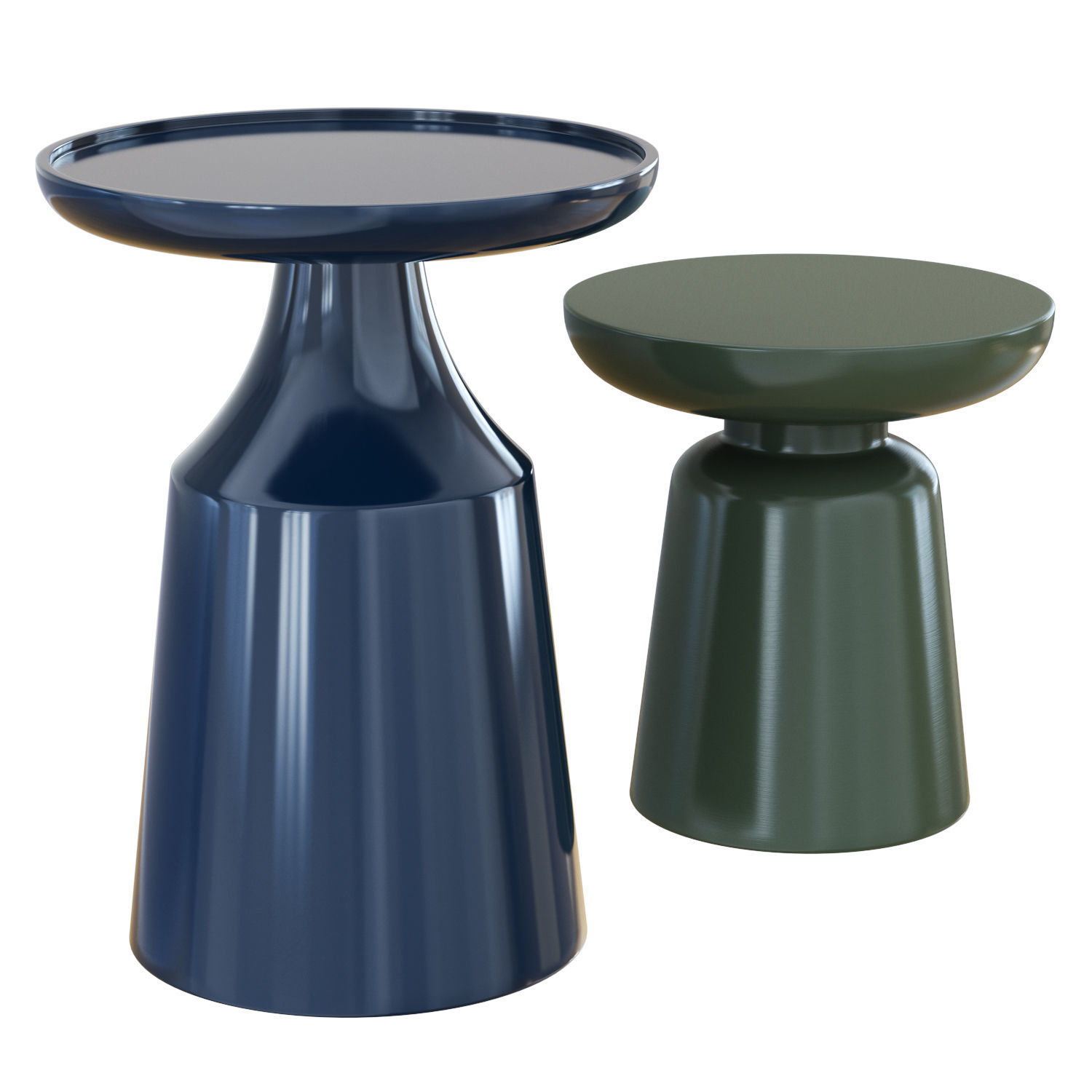 Side tables Iris and Trapeze 3D model_1