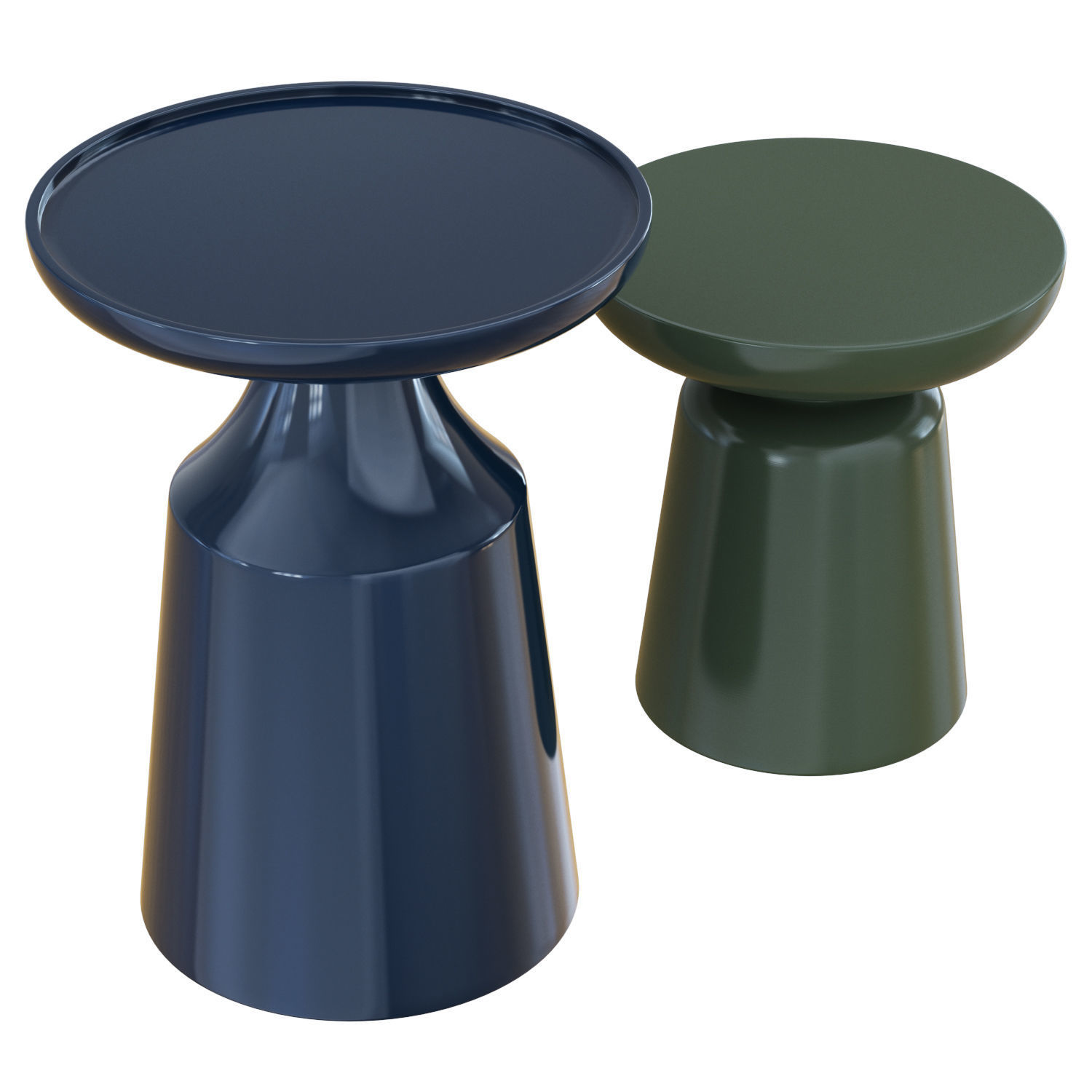 Side tables Iris and Trapeze 3D model_3