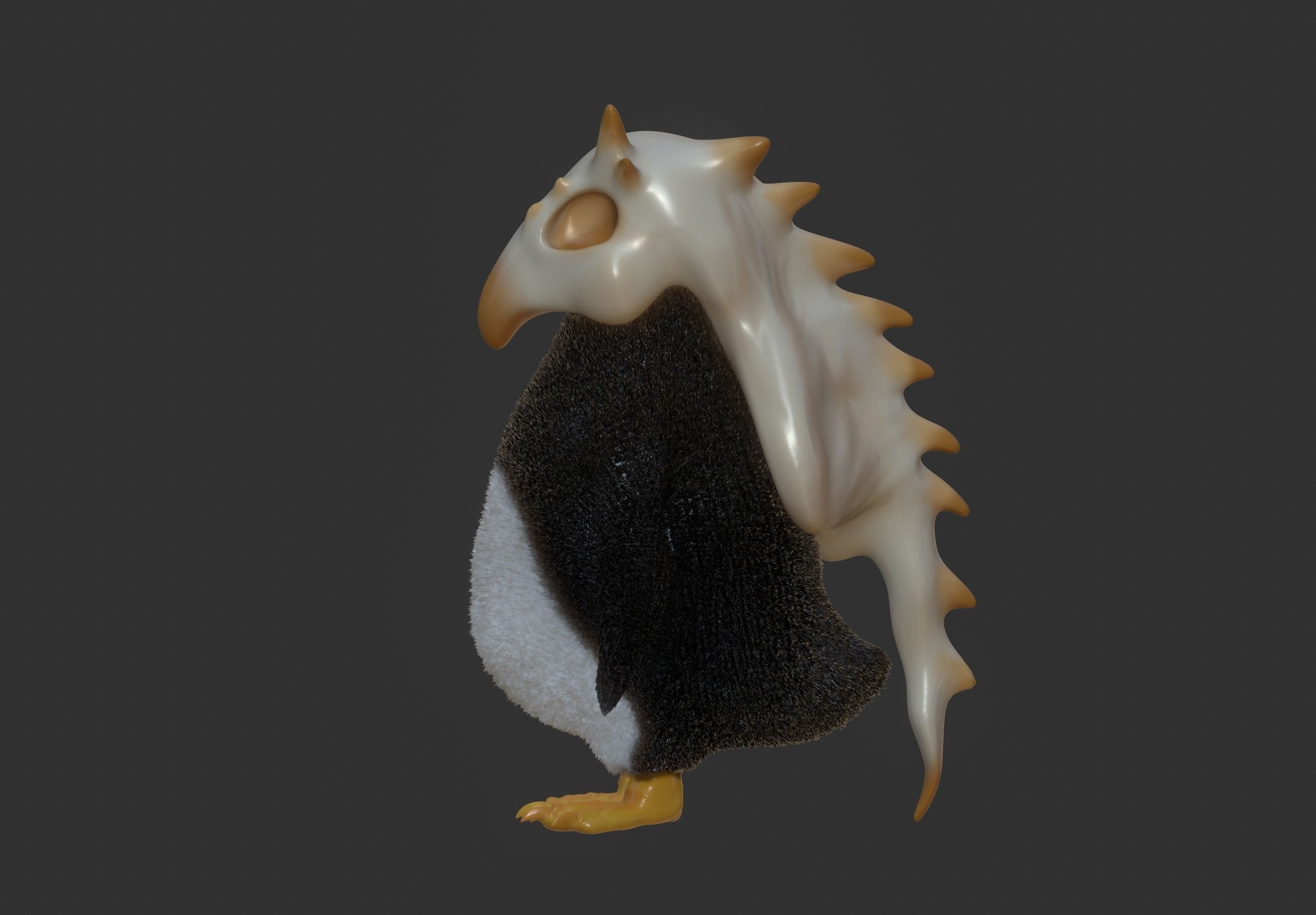 Argon Low-poly 3D model_4