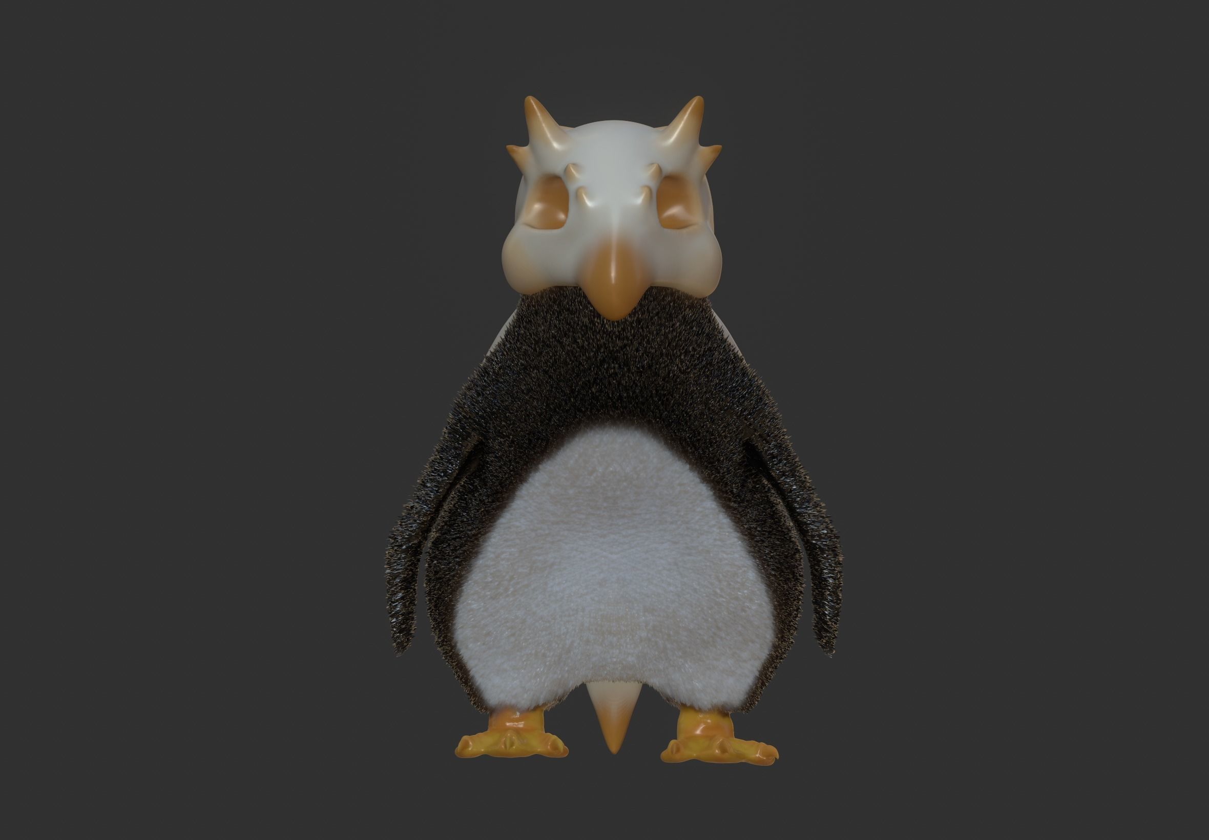 Argon Low-poly 3D model_3