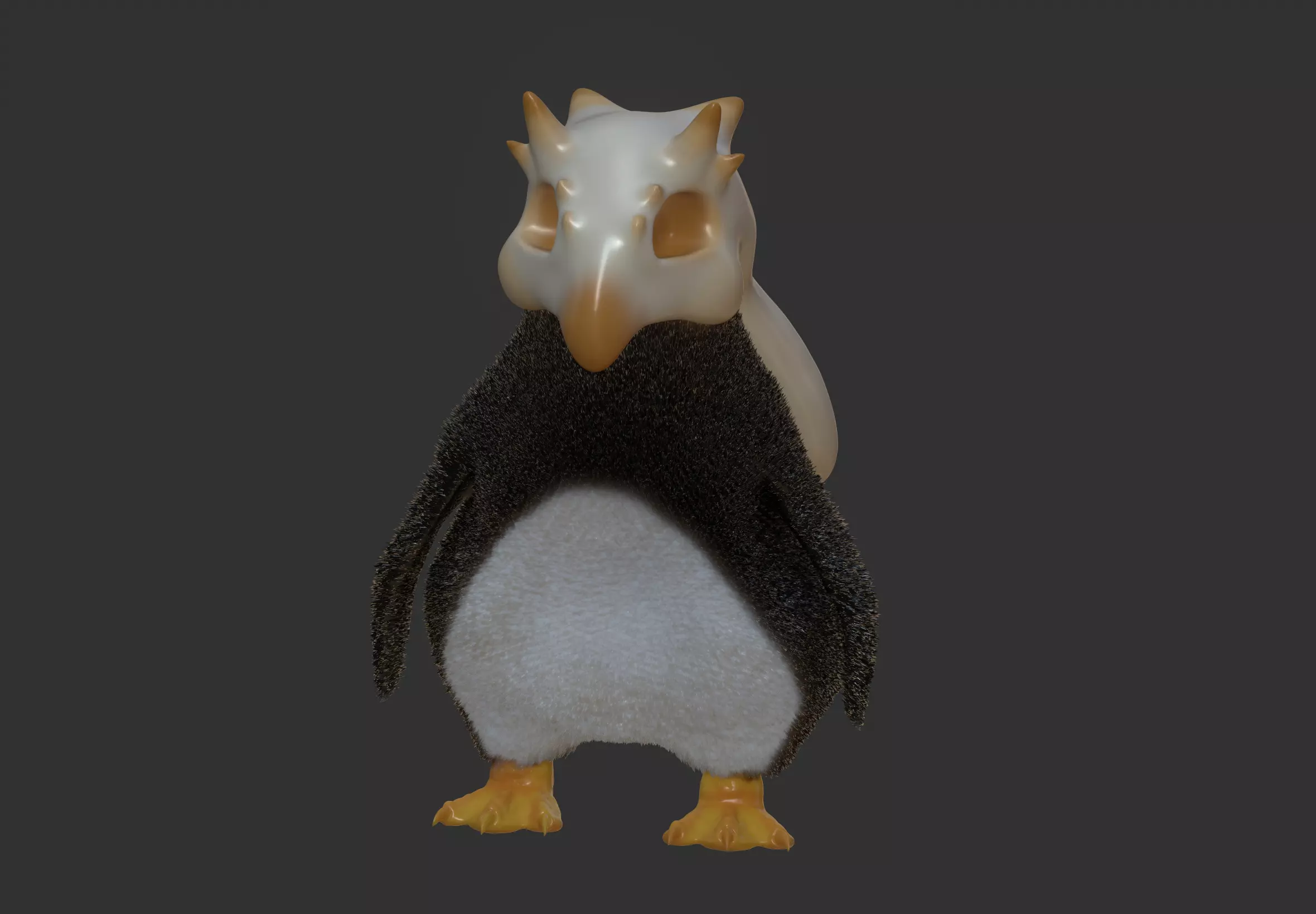 Argon Low-poly 3D model_0