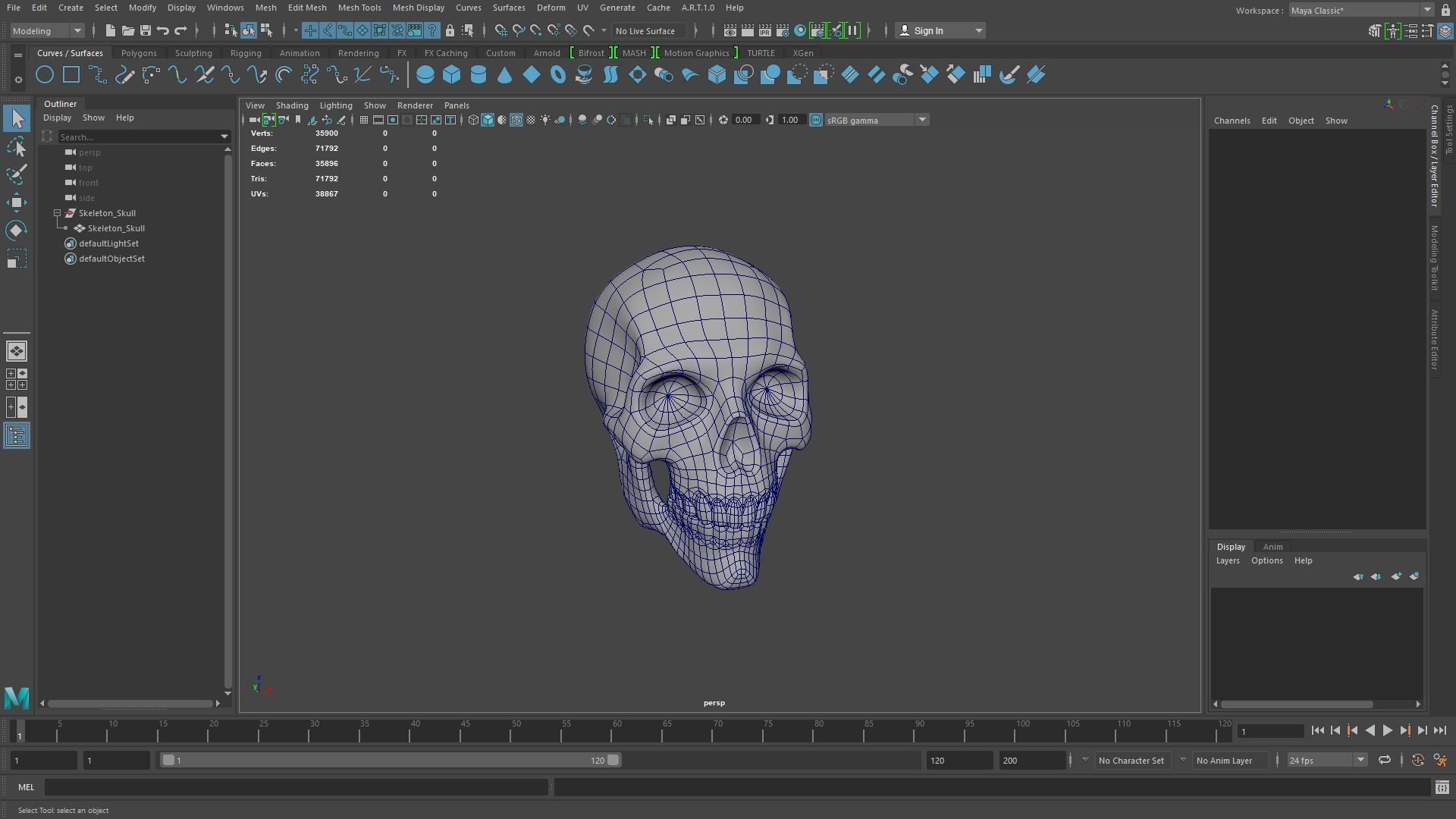 Human Skeleton Skull - Bloody - Lowpoly - Game Ready Low-poly 3D model_3