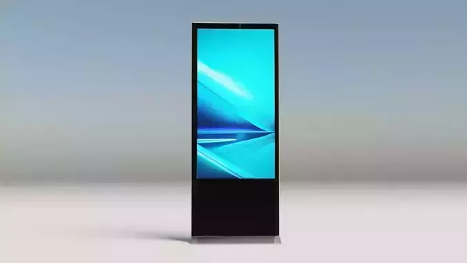 kiosk touch screen Free low-poly 3D model