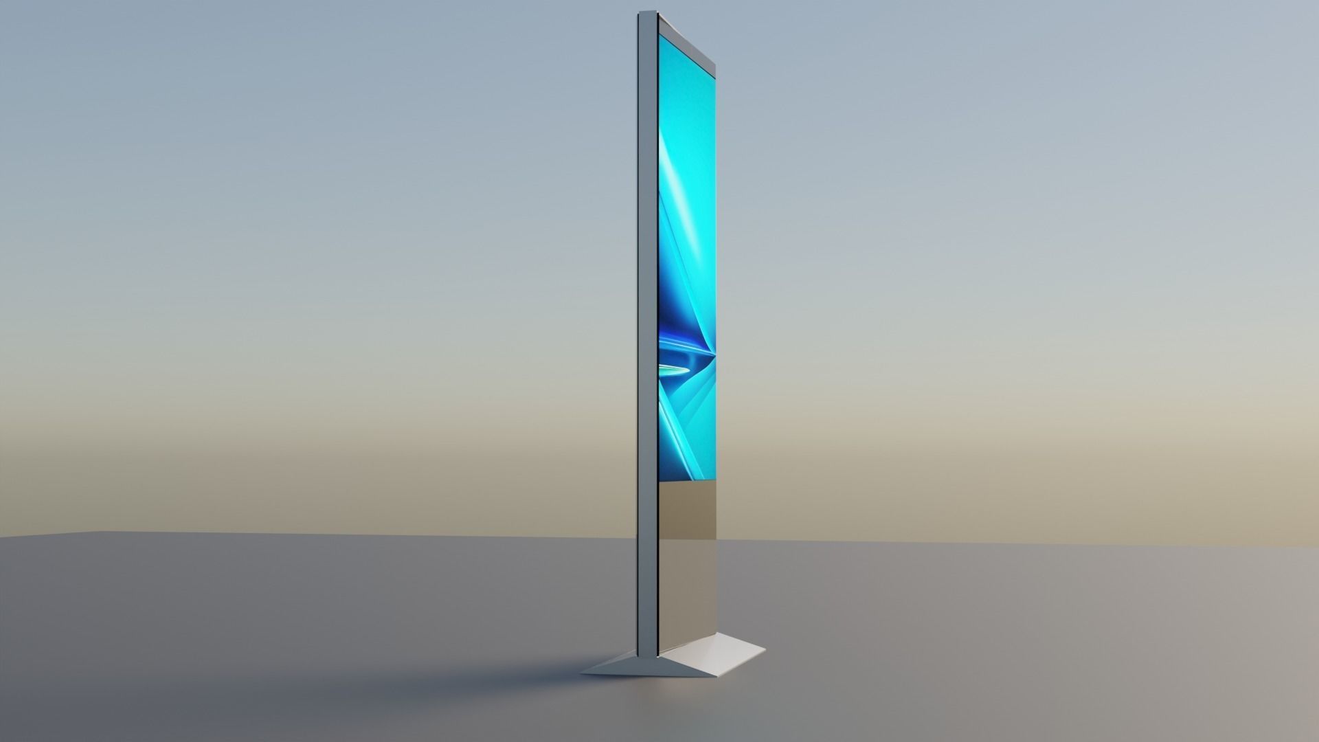 kiosk touch screen Free low-poly 3D model_5