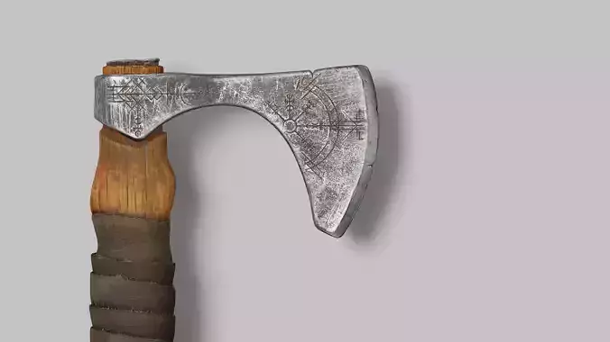 Viking Axe gameready gun midpoly 