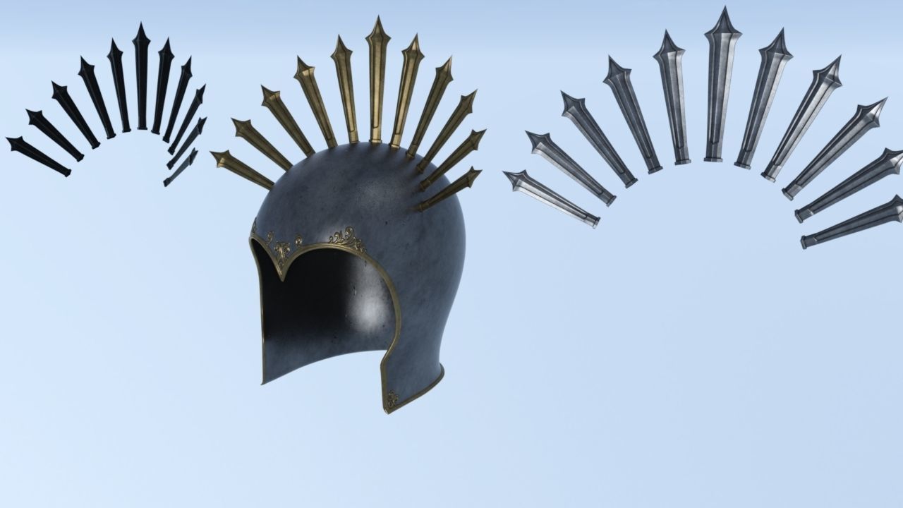 props pack set helmet Low-poly 3D model_4