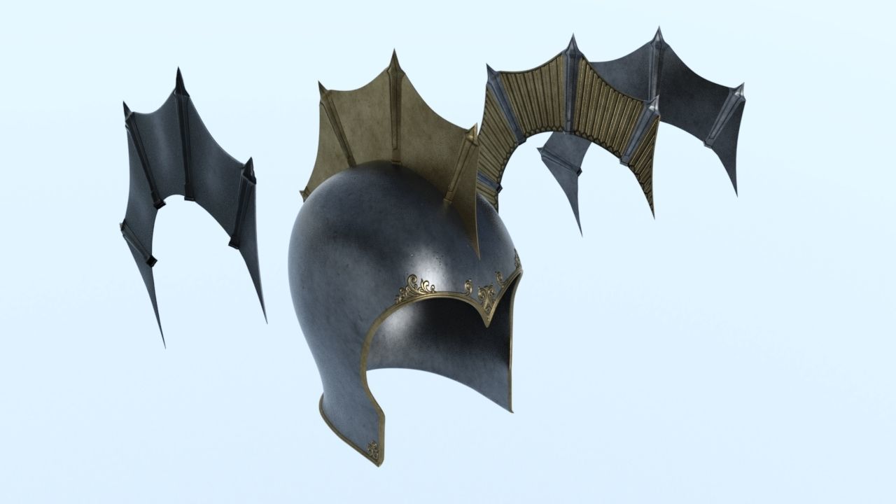 props pack set helmet Low-poly 3D model_6