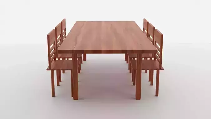 Furniture 3d Model Chair And table Set Model With Texture