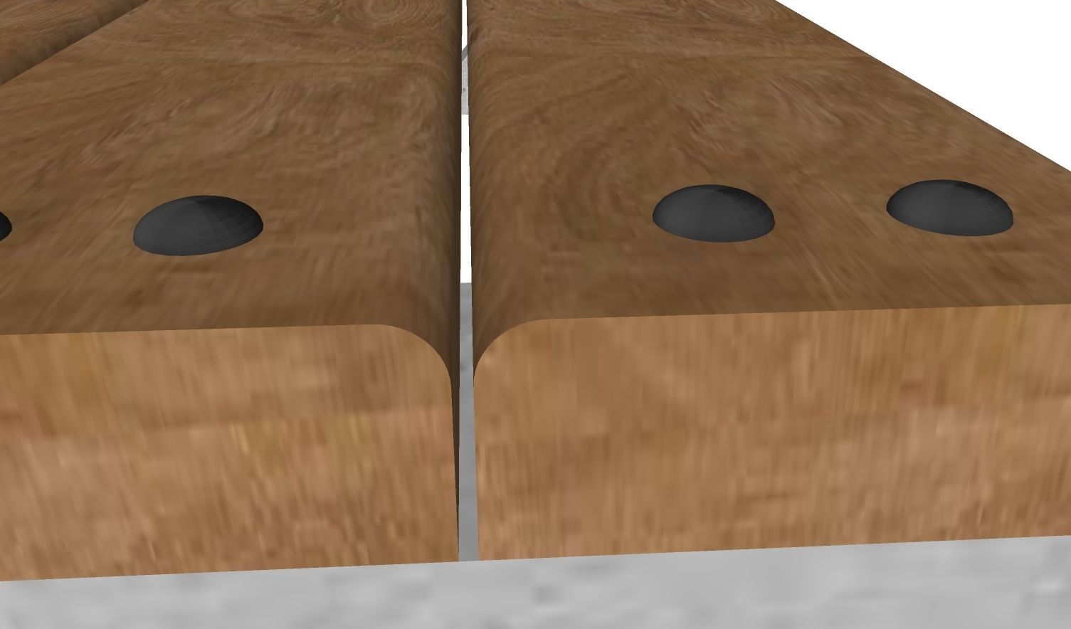 Concrete Bench for Square 01 3D model_6