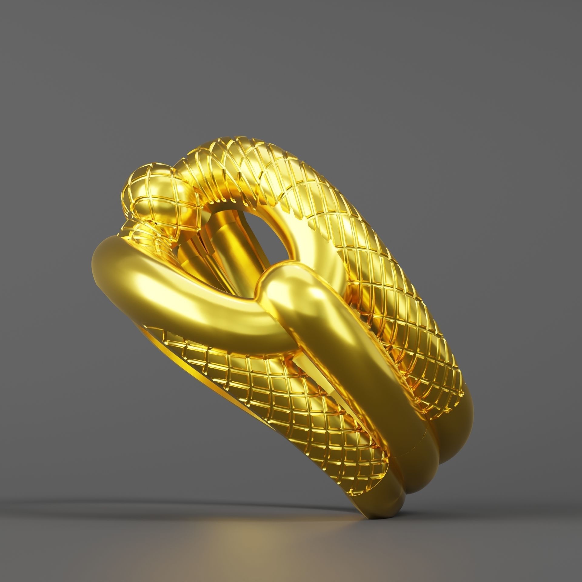 Gold ring 01 3D print model_2
