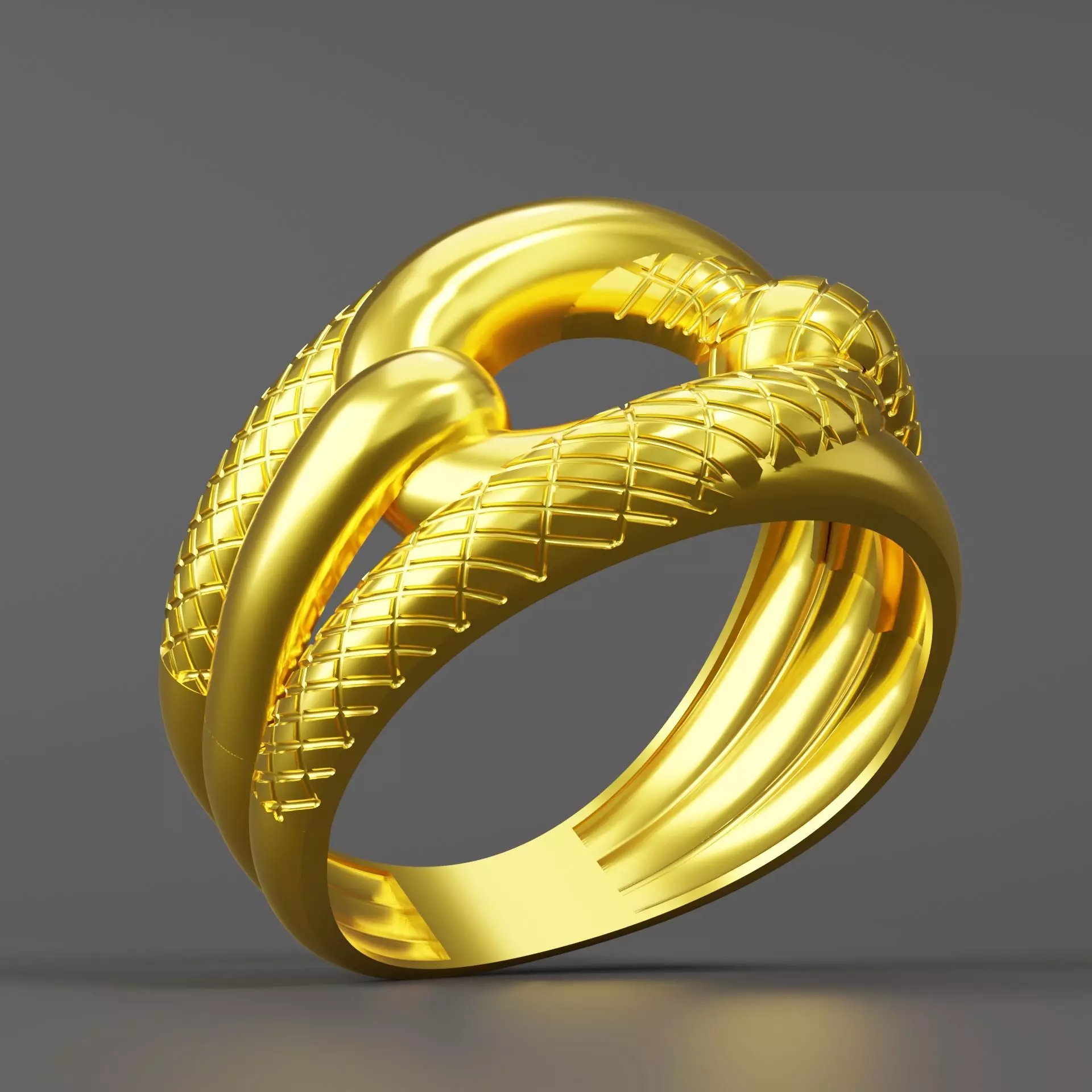 Gold ring 01 3D print model_0