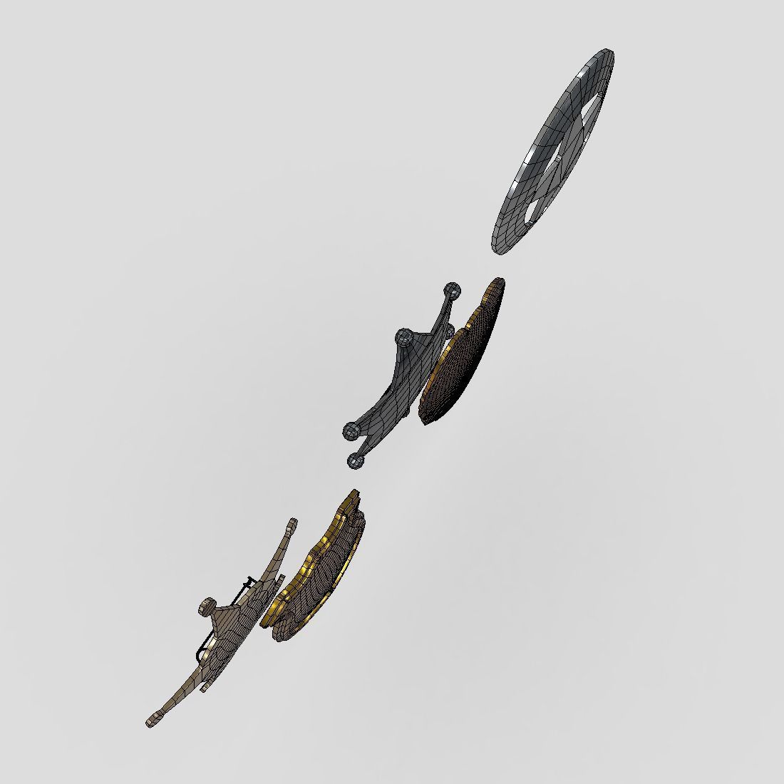 Police Sheriff Badge Pack Low-poly 3D model_7